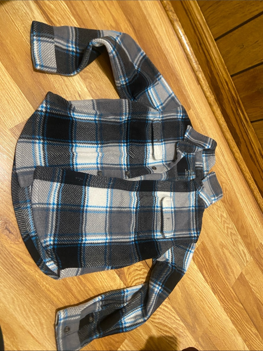 Kids Plaid Button-Down Shirt - Black, Gray & Blue